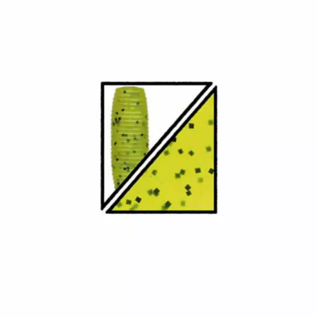 Plastic Bait Gary Yamamoto 5" Chartreuse Black Flake Yamasenko