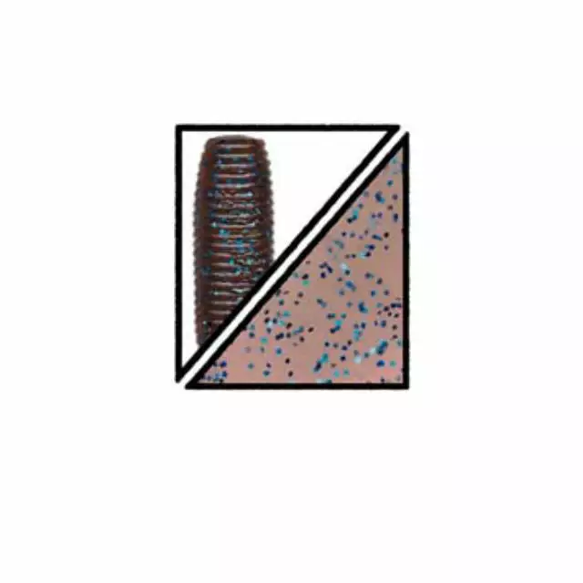 Plastic Bait Gary Yamamoto 5" Cinnamon W/Red & Blue Flake Yamasenko