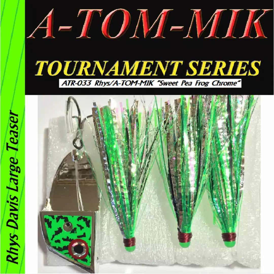 Lures A-TOM-MIK ATR-033 Rhys/A-TOM-MIK Sweet Pea Frog Chrome Meat Rig