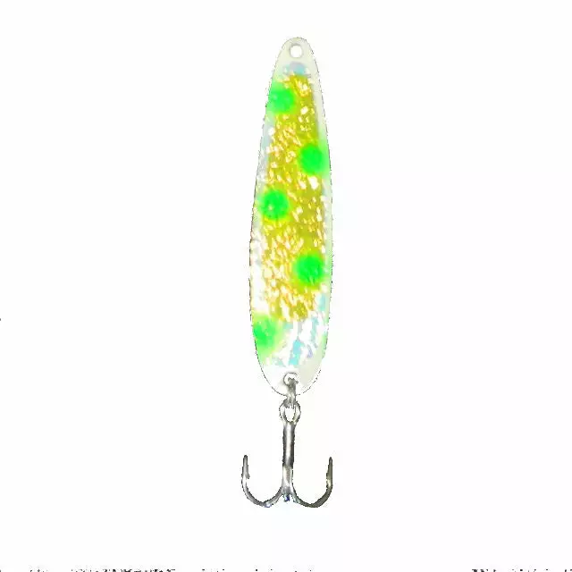 Michigan Stinger Spoon Green Frost UV Lures