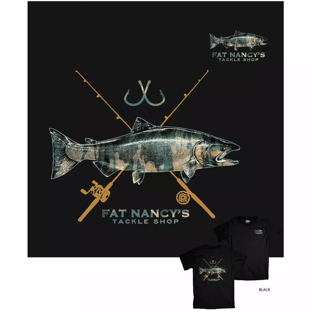 Fat Nancy's Tackle Shop Fat Nancy's Camo Salmon T-Shirt