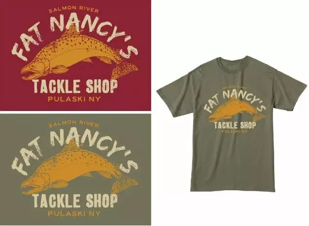 Fat Nancy's Tackle Shop Salmon River Fat Nancy's T-Shirt