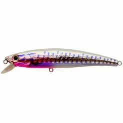 Lures Challenger Jr. Minnow 3 1/2" CHROME PURPLE SPLASH/PINK BELLY
