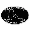 Fat Nancy's Tackle Shop Buck Naked Lounge White Outline Decals