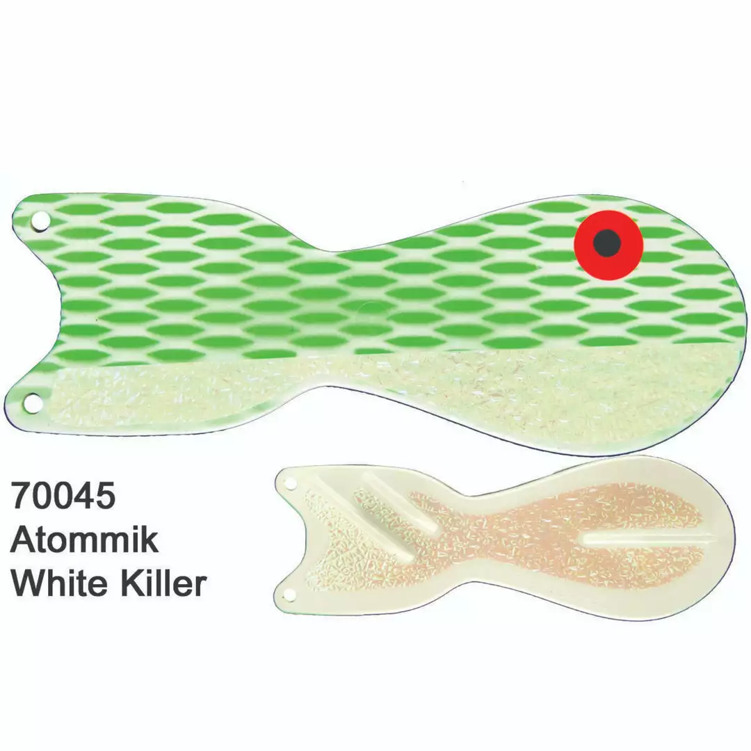 Dreamweaver Spin Doctor Flasher A-Tom-Mik White Killer Lures