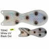 Dreamweaver Spin Doctor Flasher White UV Black Dot Lures