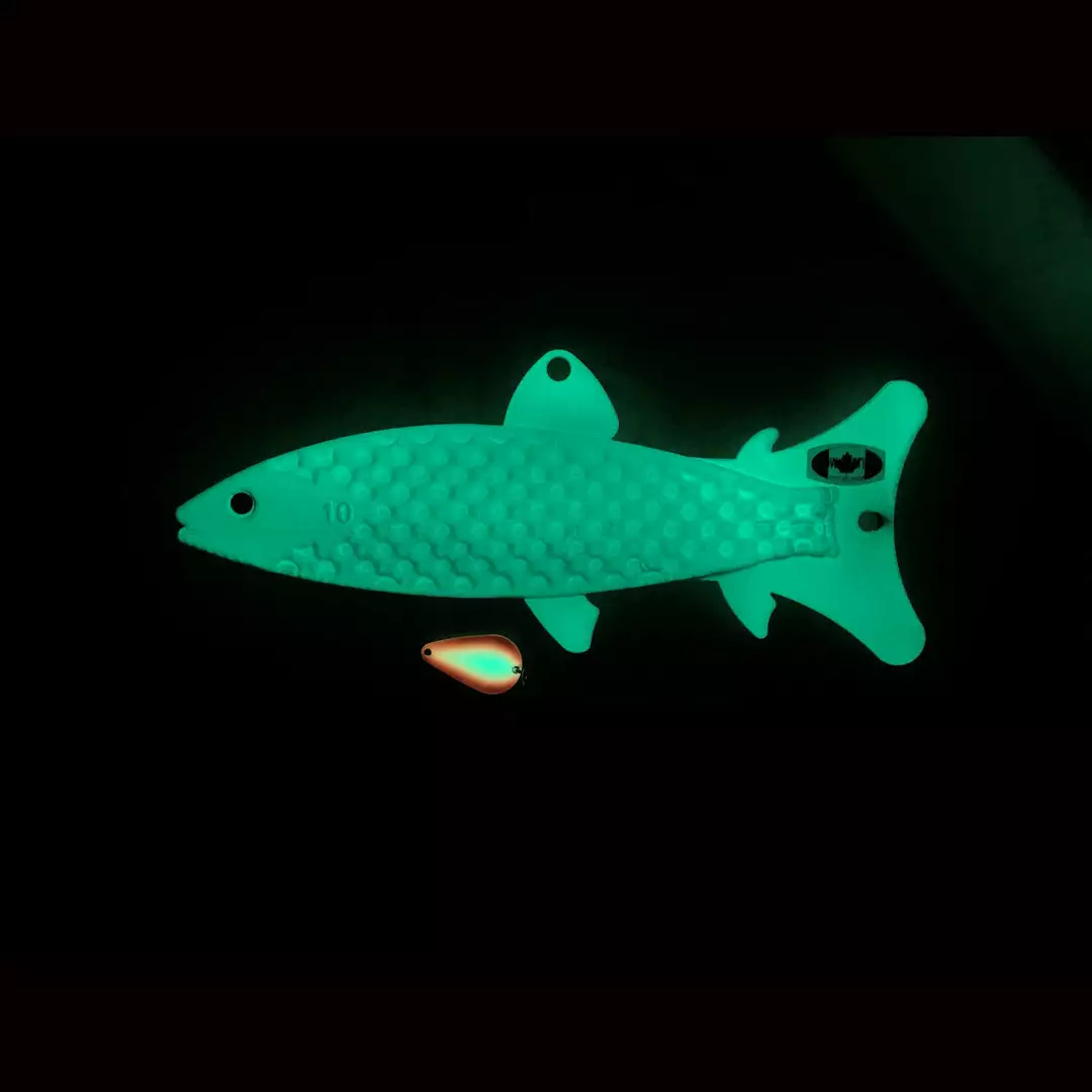Trolling Gear POW-R-BAIT Powder Coated Green Glow Downrigger Weight