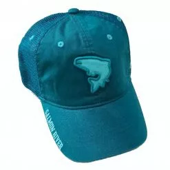 Fat Nancy's Tackle Shop Salmon River Hat With Jumping Fish Design
